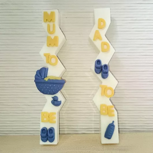 Σετ Λαμπάδες Αρωματικές Φυτικό Κερί Mum Dad To Be Αγόρι 