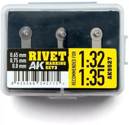 Ak Rivet Marking Set 3 for Scale Models 1:32 & 1:35