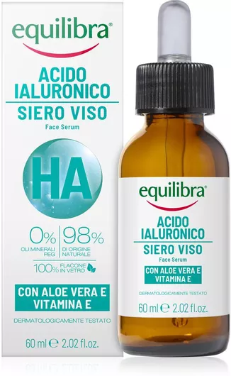 Equilibra Καταπραϋντικό & Ενυδατικό Serum Προσώπου με Βιταμίνη E & Υαλουρονικό Οξύ για Αποτοξίνωση 60ml