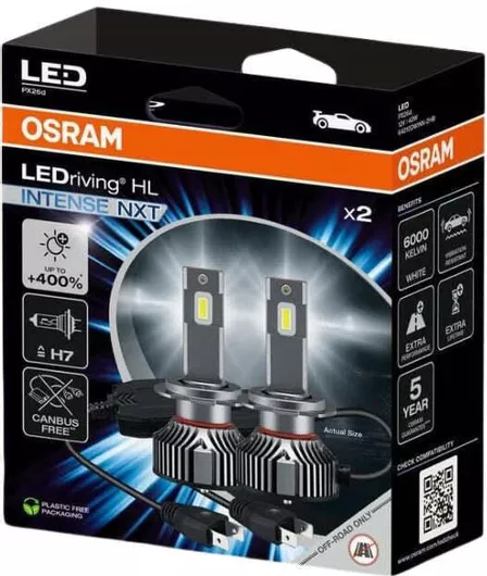 Λάμπα Αυτοκινήτου & Μοτοσυκλέτας Osram Ledriving Hl Intense Nxt H7 Canbus LED 6000K Ψυχρό Λευκό 12V 42W