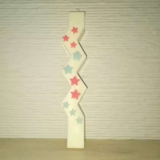 Πασχαλινή Λαμπάδα Στρογγυλή Αρωματική & Χειροποίητη Κερί Λευκό