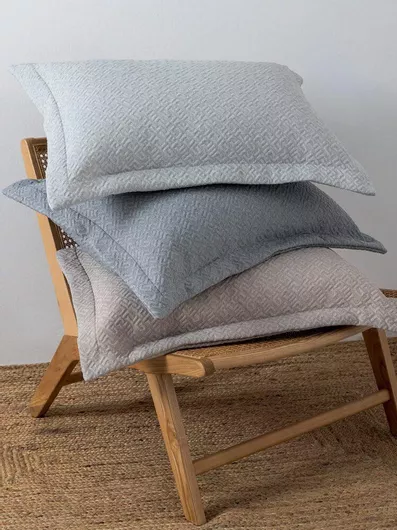 Ζεύγος Μαξιλαροθήκες Matelasse Oxford 50x70 Zoe Oxford Palamaiki Home Silver