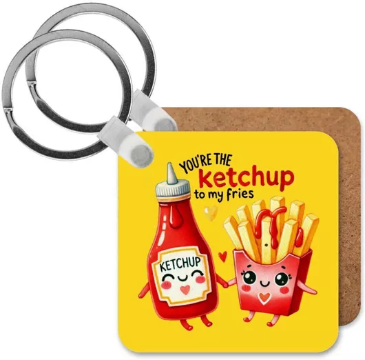 Μπρελόκ Koupakoupa Πορτοφόλι Ketchup To My Fries Ξύλινο