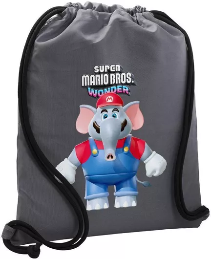 Παιδική Τσάντα Πλάτης Koupakoupa Super Mario Wonder 48x40cm Γκρι