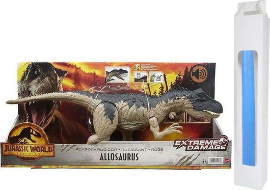 Παιχνιδολαμπάδα Mattel Jurassic World - Extreme Damage Allosaurus για 4+ Ετών 