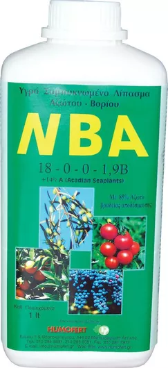 Λίπασμα NBA Αζώτου- Βορίου 18-0-0-1,9Β Εκχύλισμα Φυκιών 1 lt