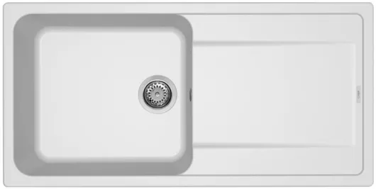 Νεροχύτης Elleci Life 480 Ένθετος από Συνθετικό Γρανίτη Μ100xΠ50cm Bianco