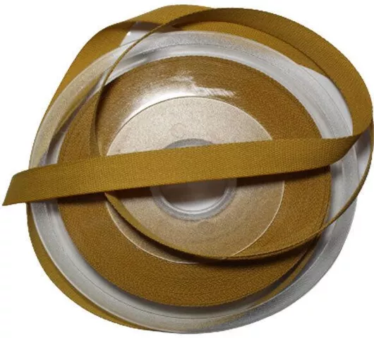 Κορδέλα Βαμβακερή Διπλής Όψης 14mm Μουσταρδί 108 - Τιμή ανά μέτρο