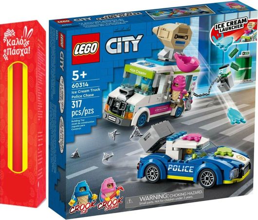 Παιχνιδολαμπάδα Lego City: Cream Truck Police Chase για 5+ Ετών