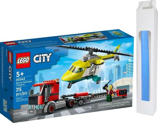 Παιχνιδολαμπάδα Lego City - Rescue Helicopter Transporter για 5+ Ετών