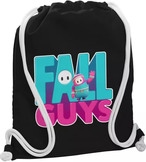 Παιδική Τσάντα Πλάτης Koupakoupa Fall Guys 40x48cm Μαύρο