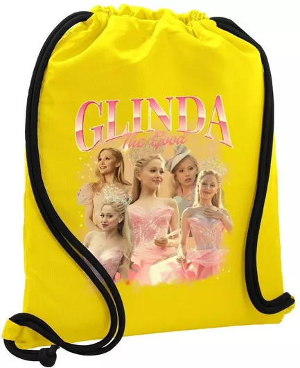 Παιδική Τσάντα Πουγκί Koupakoupa Wicked Glinda 40x48cm Κίτρινο