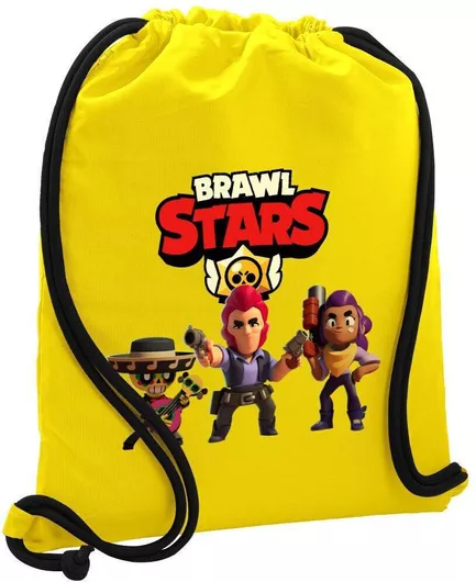 Παιδική Τσάντα Πουγκί Koupakoupa Brawl Stars Desert 40x48cm Κίτρινο