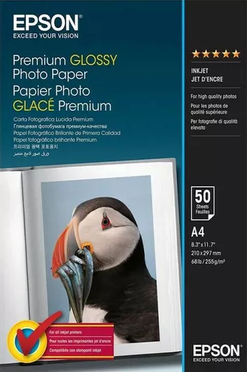 Epson Premium Glossy Photo Paper A4 255gr 50 Φύλλα