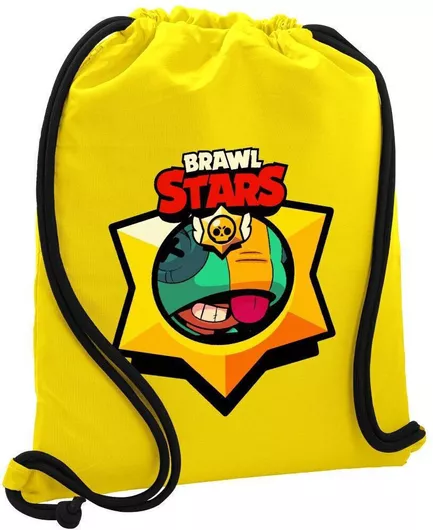 Παιδική Τσάντα Πουγκί Koupakoupa Brawl Stars Leon 48x40cm Κίτρινο
