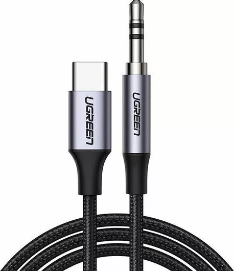 Ugreen Braided USB 2.0 Cable USB-C male - 3.5mm Μαύρο 1m 20192