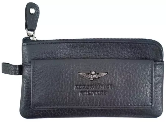 Κλειδοθήκη Aeronautica Militare Δερμάτινη Μαύρο
