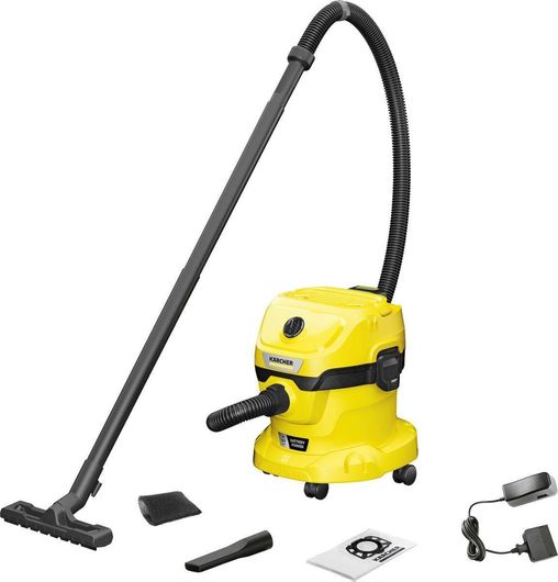 Σκούπα Υγρών / Στερεών Karcher WD 2-18 με Κάδο 12lt Κίτρινο