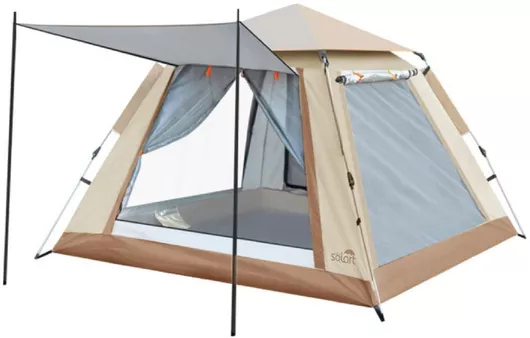 Σκηνή Camping Solart Αυτόματη Μπεζ 3 Εποχών για 4 Άτομα 210x145x145cm