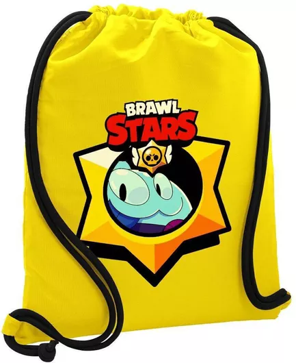 Παιδική Τσάντα Πουγκί Koupakoupa Brawl Stars Squeak 48x40cm Κίτρινο