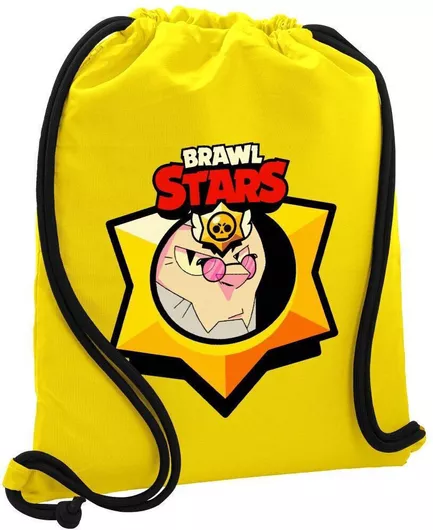 Παιδική Τσάντα Πουγκί Koupakoupa Brawl Stars Byron 48x40cm Κίτρινο