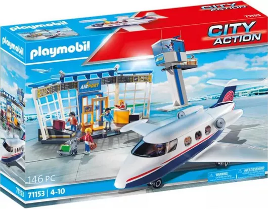 Playmobil City Action Airport with Airplane and Control Tower για 4-10 ετών