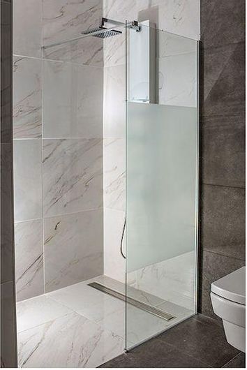 Διαχωριστικό Ντουζιέρας Karag Free 1 70x185cm Serigrafato Chrome