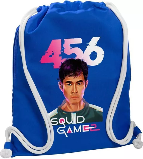 Παιδική Τσάντα Πουγκί Koupakoupa Squid Game 456 Gi-hun 48x40cm Μπλε