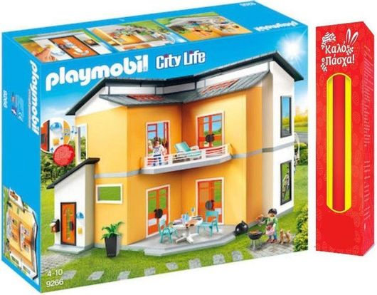 Παιχνιδολαμπάδα Playmobil City Life Mοντέρνο Σπίτι για 4+ Ετών