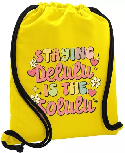 Παιδική Τσάντα Πουγκί Koupakoupa Delulu 48x40cm Κίτρινο