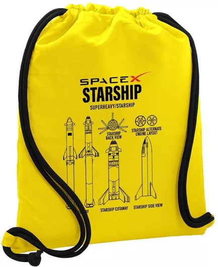 Παιδική Τσάντα Πλάτης Koupakoupa Space X 48x40cm Κίτρινο