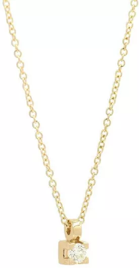Κολιέ Q-JewelleryΧρυσό 18Κ με Διαμάντι