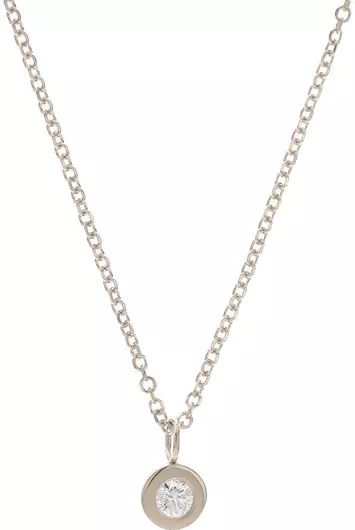 Γυναικείο Κολιέ Q-Jewellery με ΔιαμάντιΛευκόχρυσο 14ΚΛευκό 