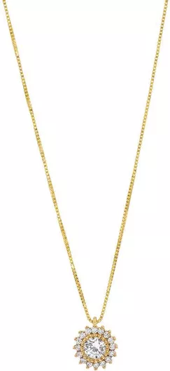 Γυναικείο Κολιέ Q-Jewellery ΡοζέταΧρυσό 14ΚΚίτρινο 