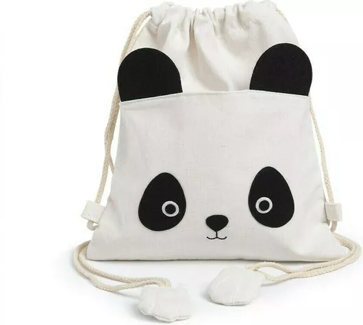 Παιδική Τσάντα Πλάτης Παρίσης Panda Λευκό