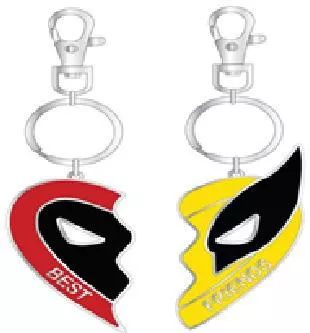 Deadpool Vs Wolverine Duo Set Metal BFF Keychains