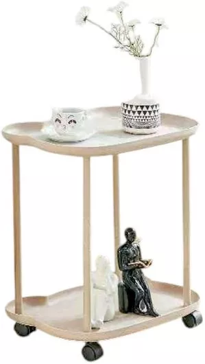 Τραπεζάκι Σαλονιού Μεταλλικό με Ρόδες Μ20xΠ35cm