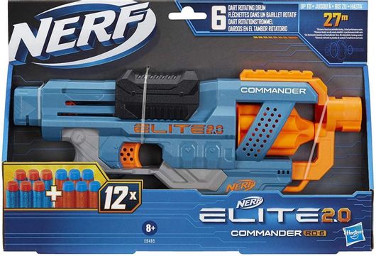 Nerf Hasbro Εκτοξευτής Commander RD-6 Elite 2.0 για 8+ Ετών