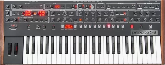 Dave Smith Synthesizer Sequential Prophet 6 με 49 Ημιβαρυκεντρισμένα Πλήκτρα - Μαύρο