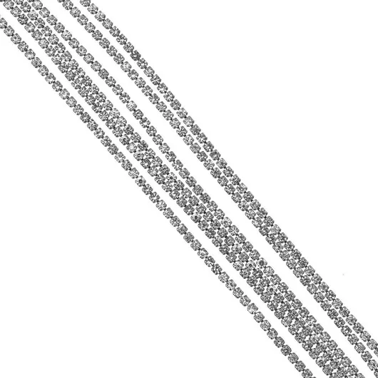 Αλυσίδα Βραχιόλι Ατσάλι Σχέδιο Strass 350010 Ασημί Ασημί