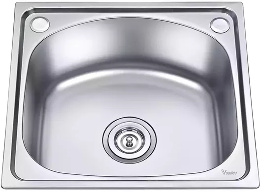 Νεροχύτης Pakketo Ένθετος Inox Μ46xΠ42cm Ασημί