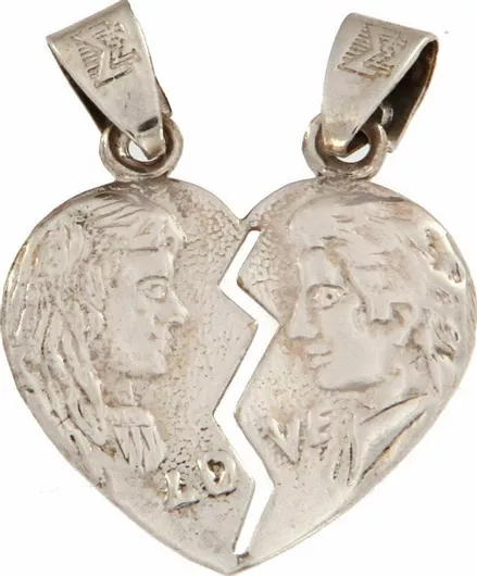 Mertzios.gr Charm ΚαρδιάΛευκόχρυσο 14Κ