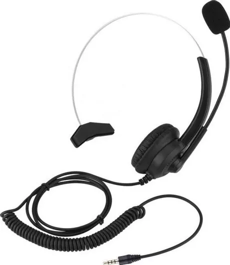 Ενσύρματο Ακουστικό & Χειλόφωνο με Σύνδεση 3.5mm Jack για Τηλεφωνικές Συσκευές