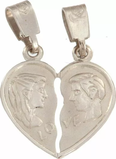 Mertzios.gr Charm ΚαρδιάΛευκόχρυσο 14Κ