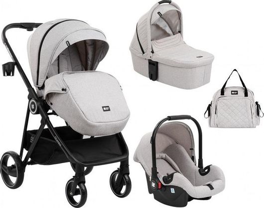 Πολυκαρότσι Kikka Boo 3 σε 1 από Νεογέννητα Γκρι