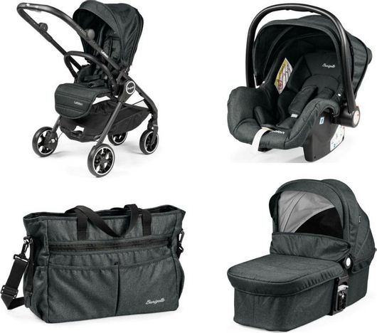 Πολυκαρότσι Peg Perego 3 σε 1 από Νεογέννητα Σκούρο Γκρι