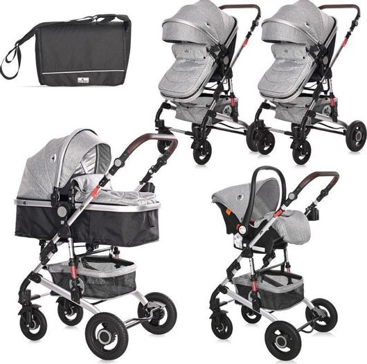 Πολυκαρότσι Lorelli Alba Premium Opaline 3 σε 1 από Νεογέννητα Γκρι