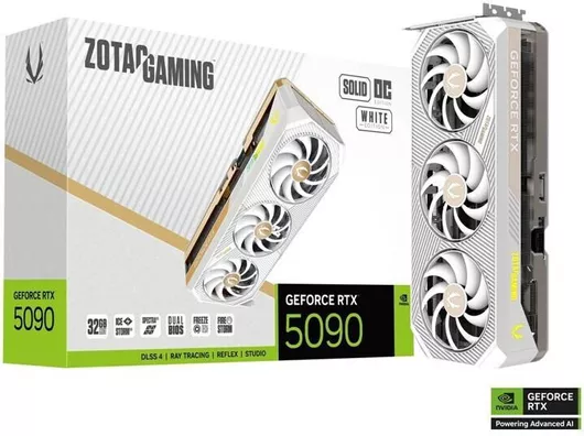 Κάρτα Γραφικών Zotac GeForce RTX 5090 32GB GDDR7 SOLID OC White Edition