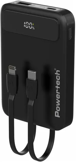 Powertech Power Bank 10000mAh 22.5W με Θύρα USB-A & Θύρα USB-C Power Delivery/Quick Charge 3.0 Μαύρο