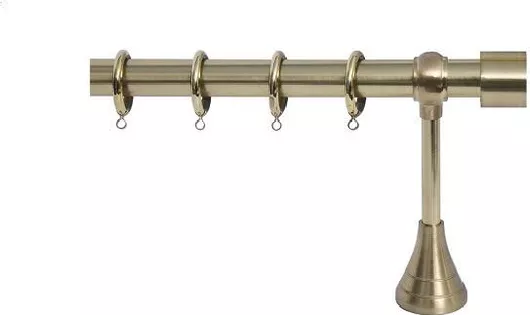 Κουρτινόξυλο Import Hellas Μεταλλικό Διπλό με Σιδηρόδρομο 25mm 300cm Χρυσό